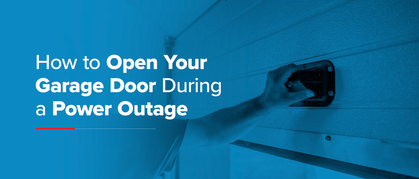 How to open your garage door during a power outage