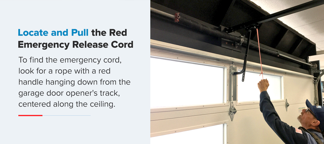 Garage Door During A Power Outage, How To Get Garage Door Back On Track After Pulling Red Cord