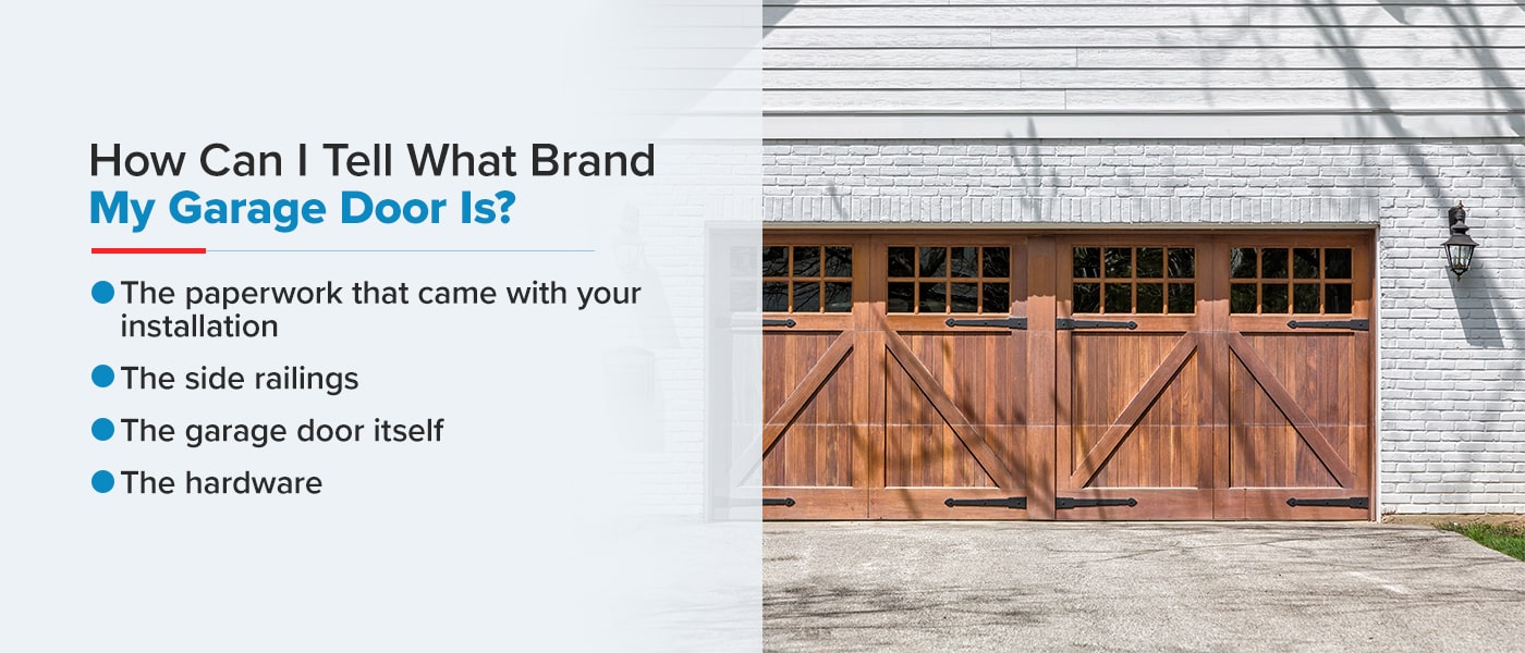 How can I tell what brand my garage door is?